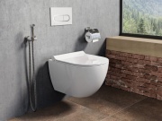 Ravak WC tlačítko Chrome, bílá