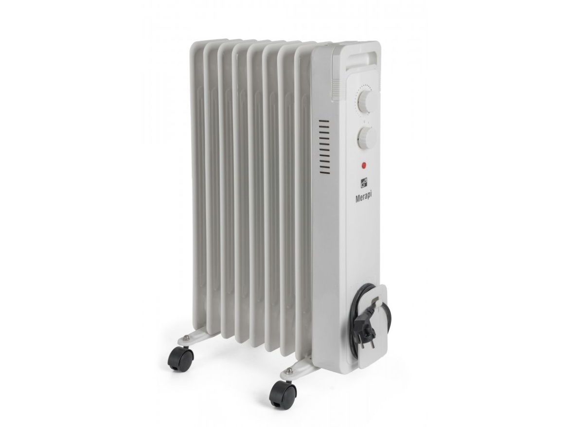 G21 Olejový radiátor  Merapi bílý, 9 žeber, 2000 W