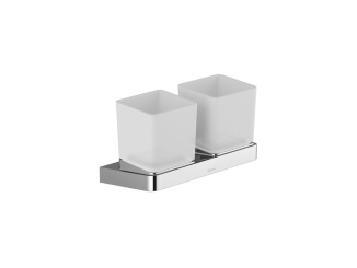 Koupelnový nábytek –  Ravak TD 220.20BL Držiak s pohárikmi, čierna