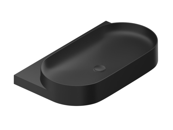 Ravak Umývadlo Yard 80, s otvorom pre batériu, bez prepadu, antracit