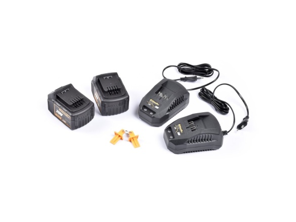 Akkus fűnyíró 2x20 V + 2x 4 Ah akkumulátor + 2x 2,4 A töltő Riwall PRO RALM 3820 SET