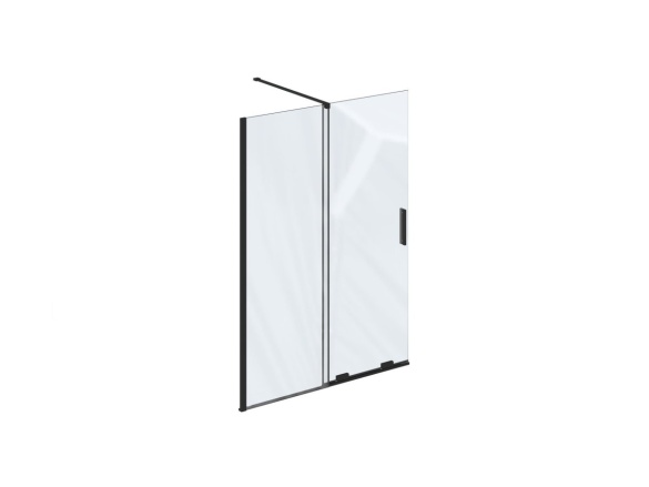 Ravak ROWI 140, čierna+transparent