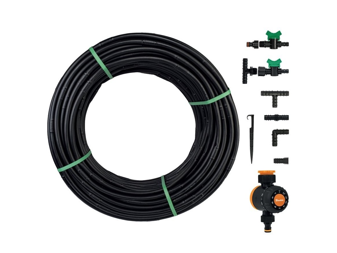 Bradas Kapková závlaha Bradas WATER FLOW DRIP - 50 m s časovačem