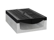 Betónový žľab s liatinovou mrežou Gutta D400