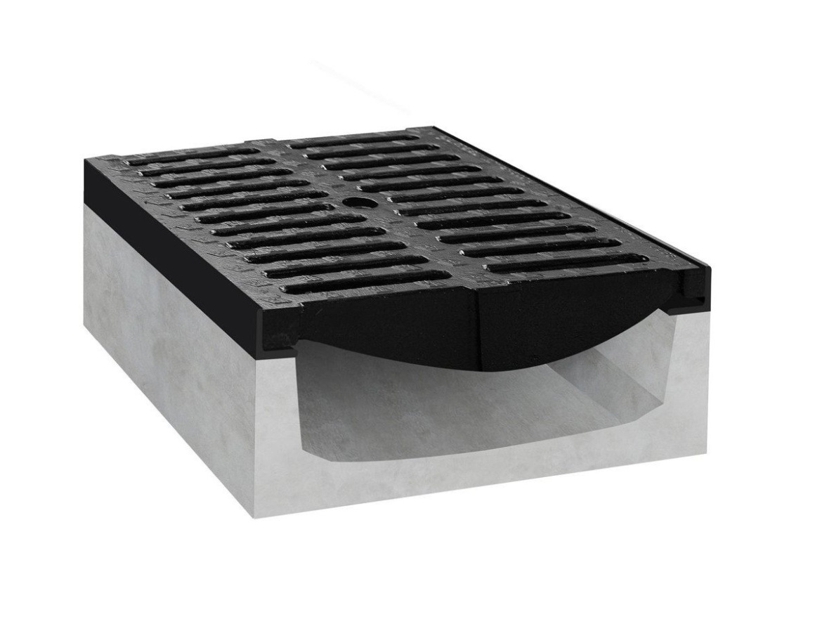 Betonový žlab s litinovou mříží Gutta D400