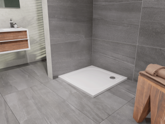 Sarok –  Lansanit Sprchová vanička EX 1000 x 1000 mm, bílá, čtverec,  LANEX100C