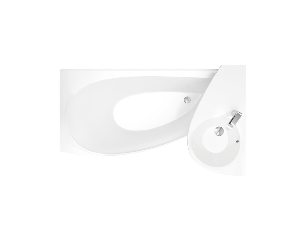 Ravak Umyvadlo Avocado 85 L, s otvorem pro baterii, s přepadem