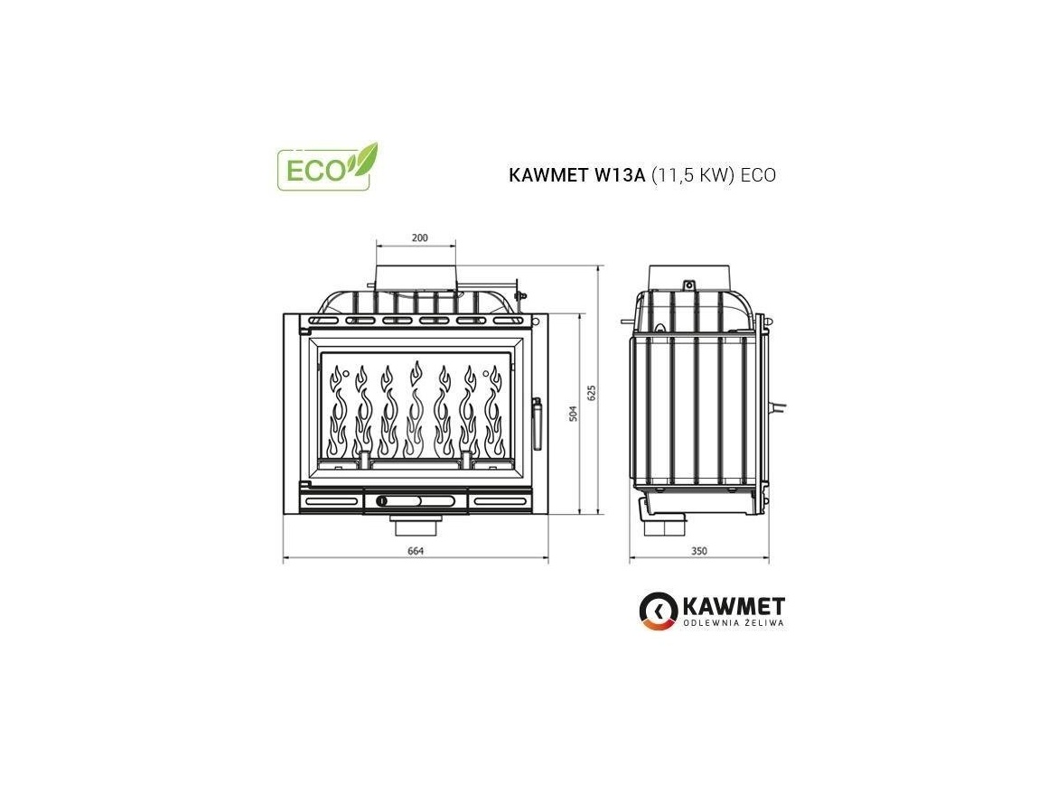 Krbová vložka Kawmet W13A ECO - 11,5 kW