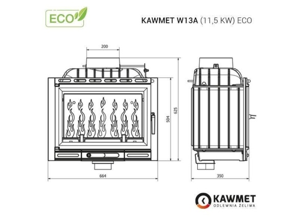 Krbová vložka Kawmet W13A ECO - 11,5 kW