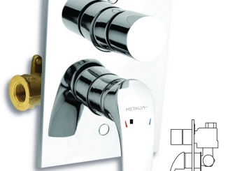 Novaservis –  Novaservis Sprchová baterie Metalia 57, chrom, podomítková, bez příslušenství,  57050R,0