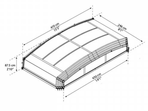 Medence tetőfedés Palram Majorca