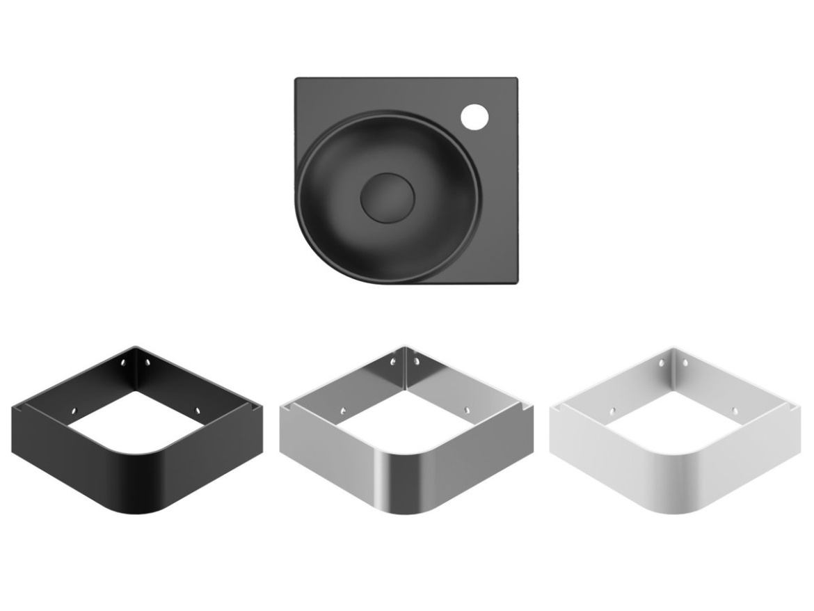 Ravak Umývátko Yard 28 C, s otvorem pro baterii, bez přepadu, Alabaster Pink