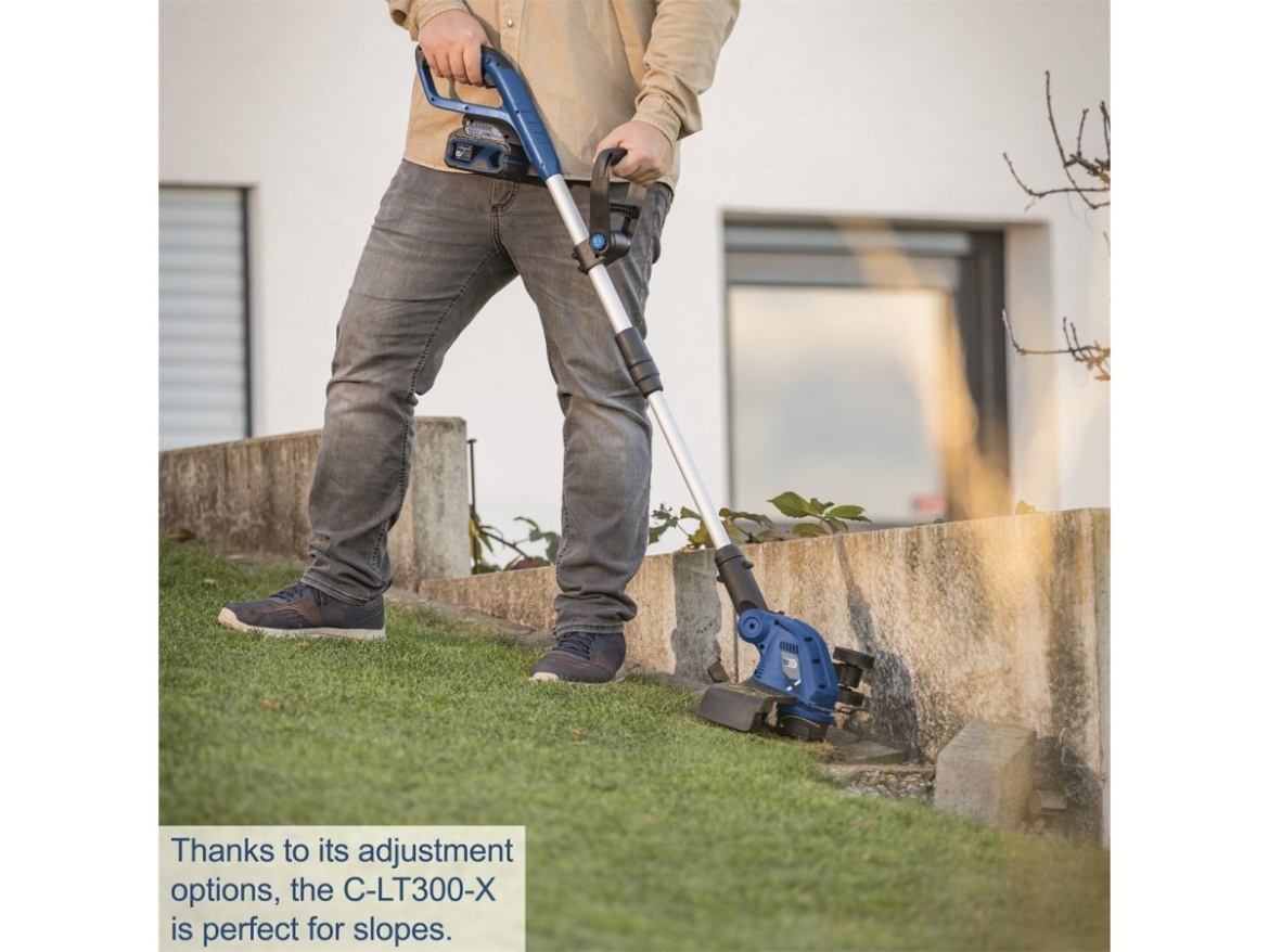 20 V-os IXES akkus szegélynyíró (akkumulátor és töltő nélkül) Scheppach C-LT300-X