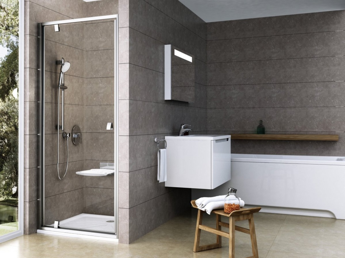 Ravak PDOP1 80, čierna+transparent