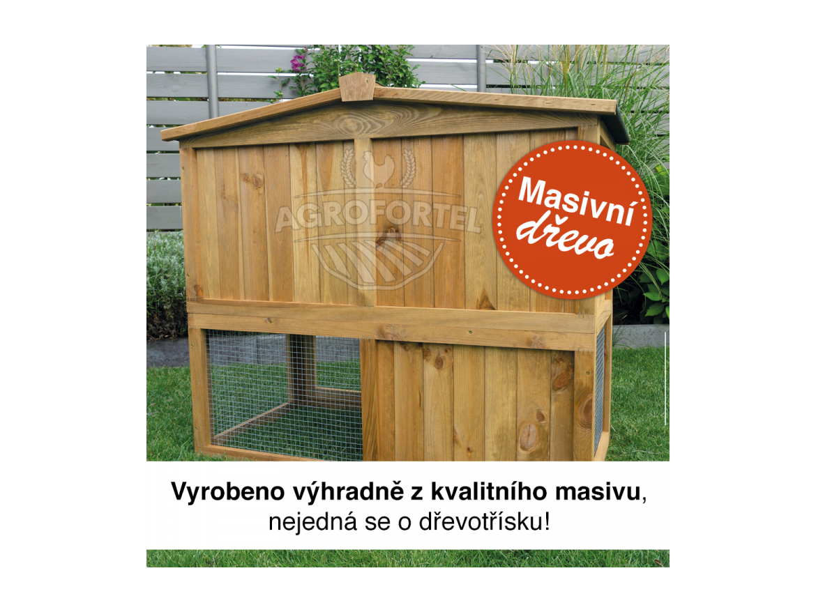 Scobax Dřevěná králíkárna VIMPERK, 1060x530x910 mm