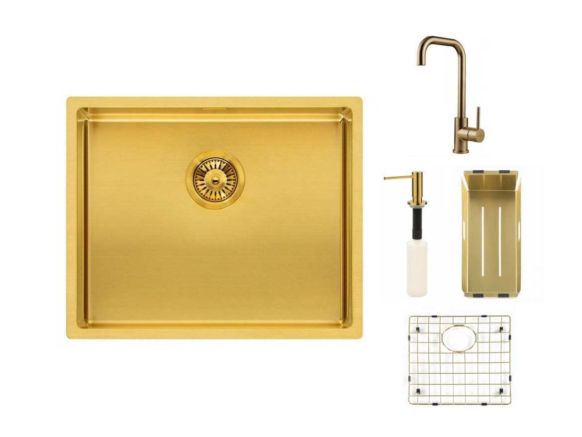 Kuchyňské dřezy Reginox SET Miami 500 Gold + baterie Crystal + příslušenství