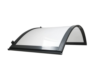 Obloukové –  Savespot Perry 158 x 75 cm antracit / čirá