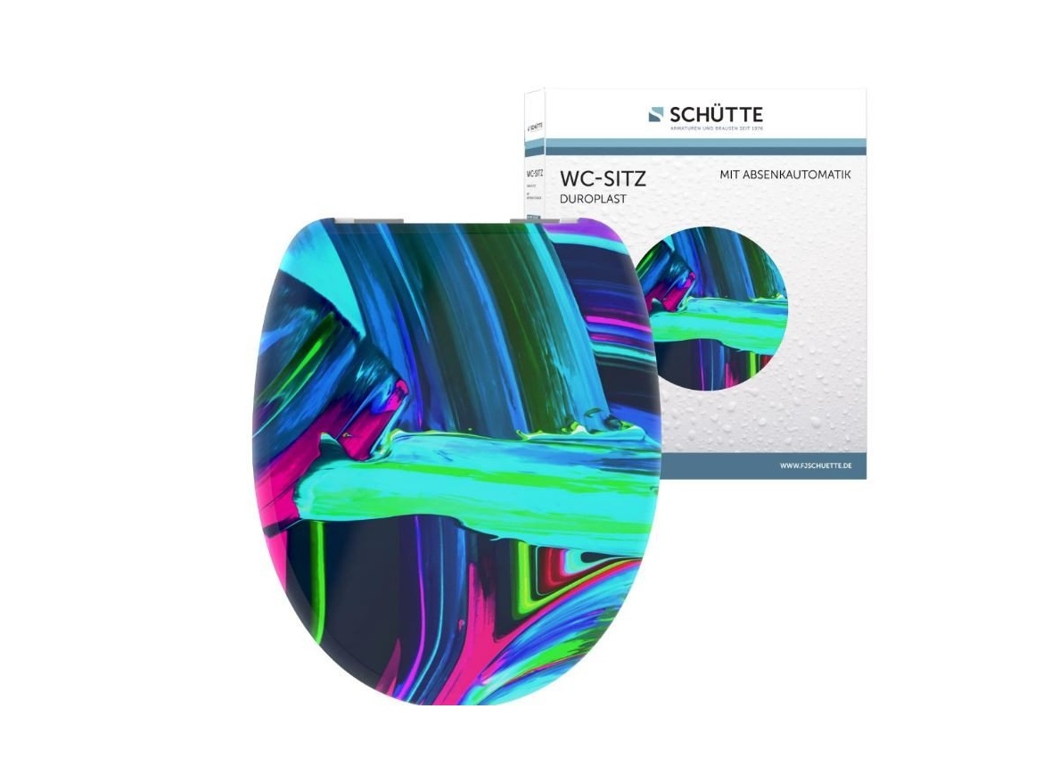 WC sedátka, záchodová prkna Schütte NEON PAINT | Duroplast, Soft Close