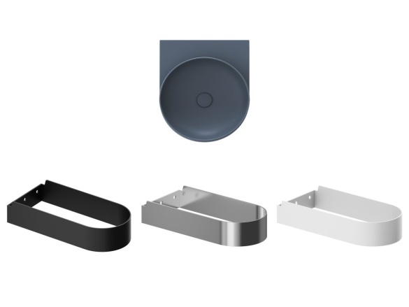 Ravak Umývadlo Yard 40, bez otvoru pre batériu, bez prepadu, antracit