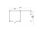 Tuindeco Markelo DIY Open-sided Barn black impregnated