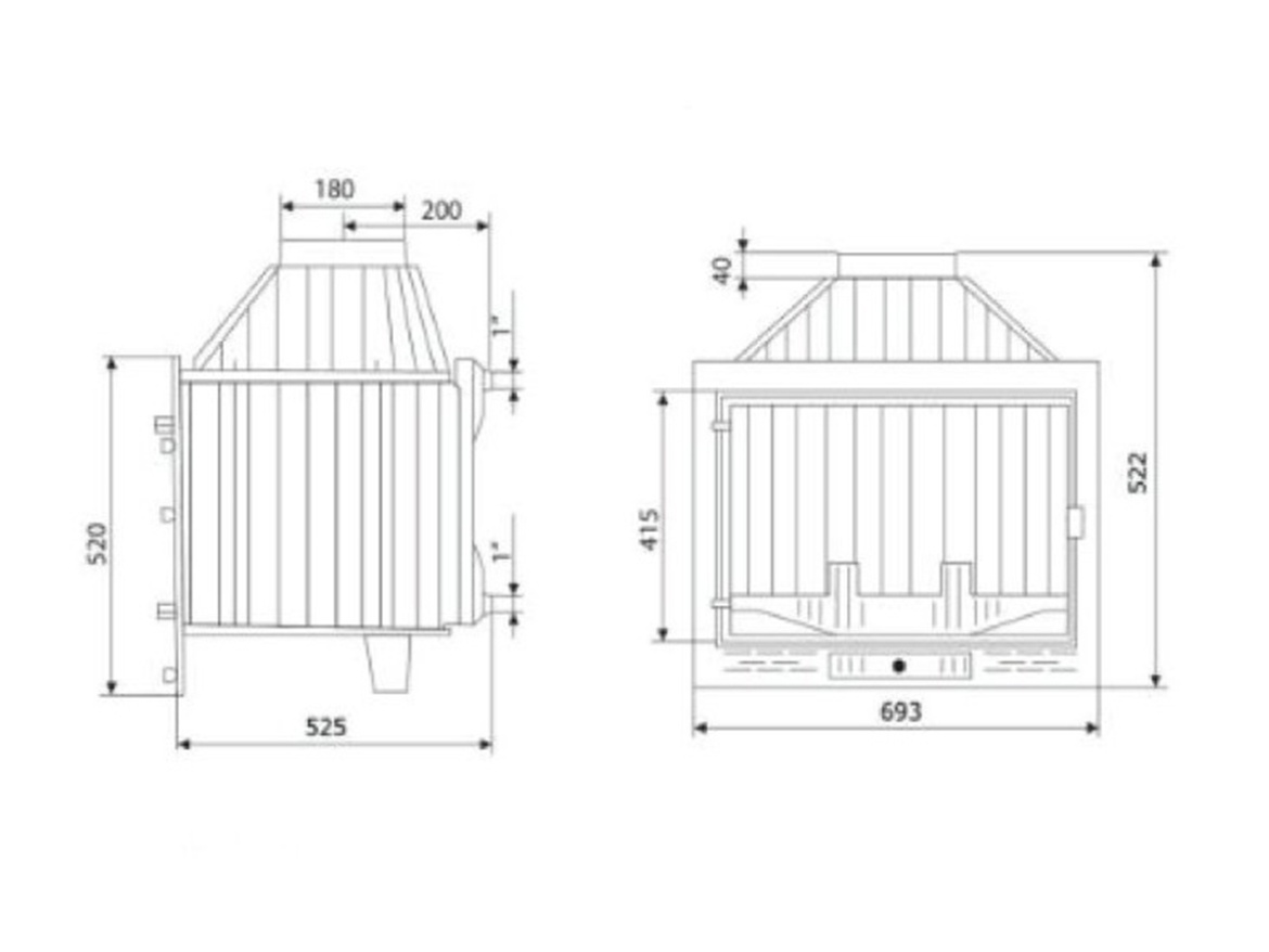 Krbová vložka s teplovodním výměníkem Ferguss FG 20 - 16,2 kW