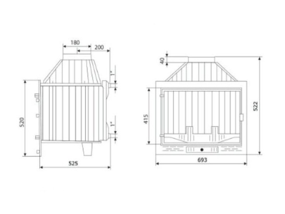 Krbová vložka s teplovodním výměníkem Ferguss FG 20 - 16,2 kW