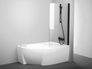 Ravak CVSK1 Rosa 140/150 P, lesk+transparent