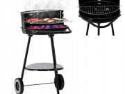 VespaGarden Kruhový zahradní gril na kolečkách - 58x44x72 cm