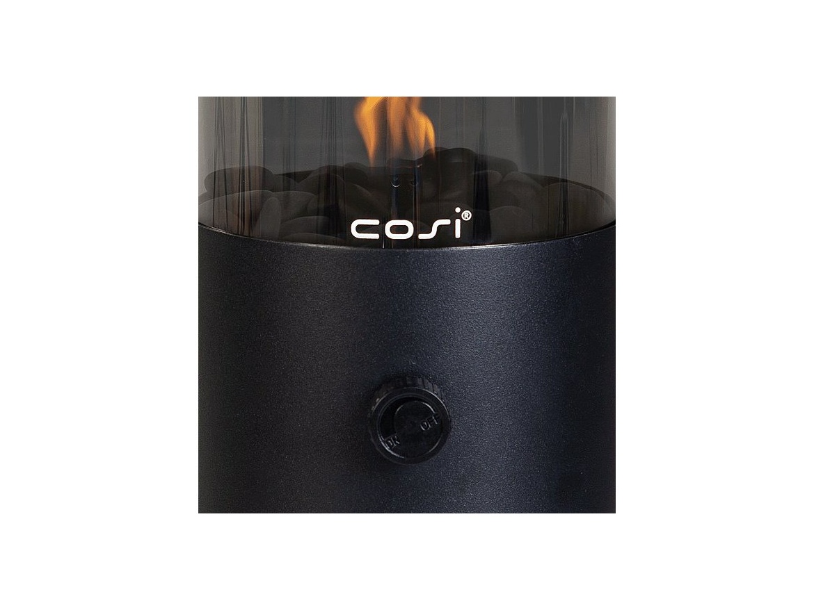 COSI Plynová lucerna - typ Cosiscoop Original - černá/kouřové sklo