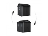 Plastový záhradný domček Keter Zahradní domek  Newton Plus wide 7x7,5 šedý, s podlahou