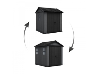 Zahrada –  Keter Zahradní domek  Newton Plus wide 7x7,5 šedý, s podlahou