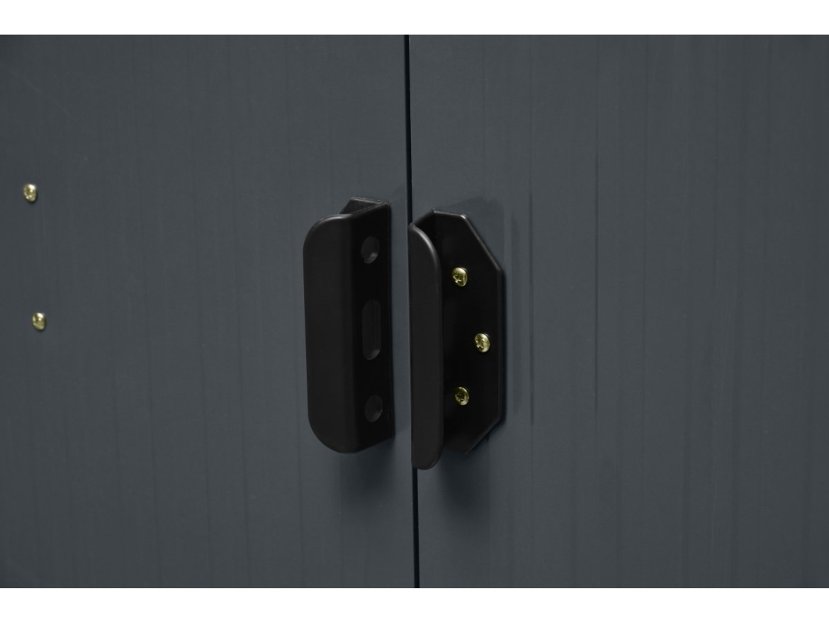 Zahradní domek kovový 2,4 x 2,8 m s pultovou střechou antracit Riwall PRO RMSP 9x8 Anthracite LUX