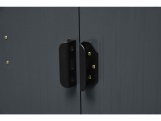Zahradní domek kovový 2,4 x 2,8 m s pultovou střechou antracit Riwall PRO RMSP 9x8 Anthracite LUX