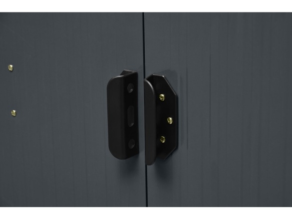 Zahradní domek kovový 2,4 x 2,8 m s pultovou střechou antracit Riwall PRO RMSP 9x8 Anthracite LUX