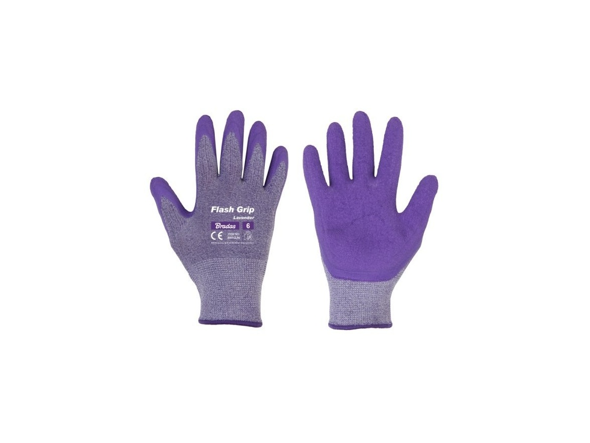 Bradas Ochranné rukavice Bradas FLASH GRIP LAVENDER, latex, vel. 7