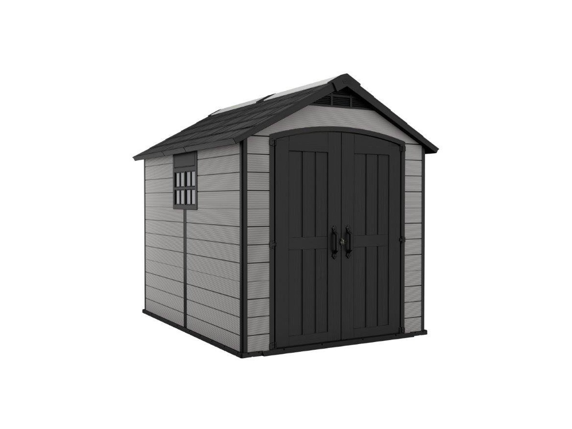 Plastový zahradní domek Keter Premier 759 šedý, s podlahou