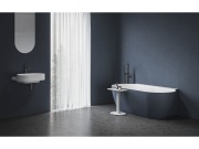 Ravak ES 080.00CR.RB07G Vaňová batéria do podlahy pre R-box, so sprchovým setom, chróm