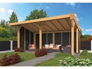 Tuindeco Goor DIY Open-sided Barn black impregnated