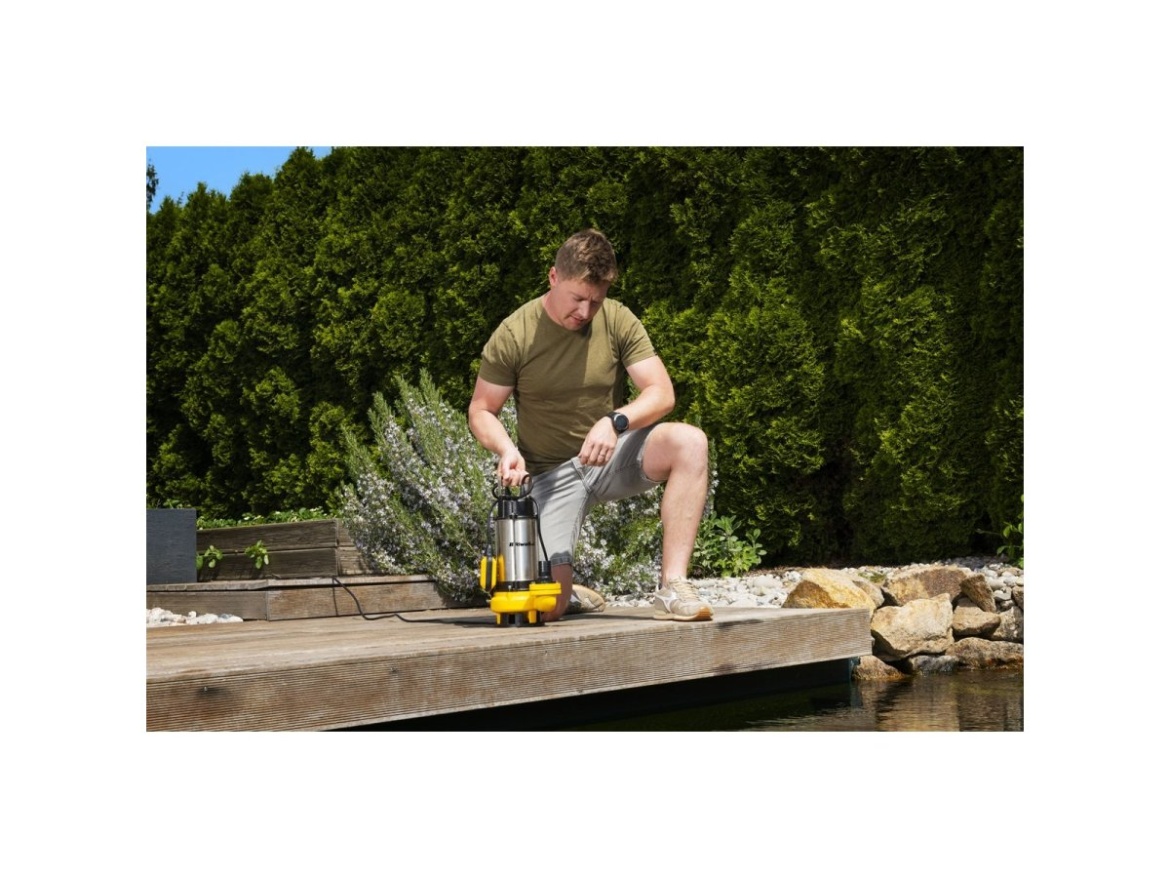 Kalové čerpadlo do septiku 750 W s volným průtokem Riwall PRO RESP 750 INOX