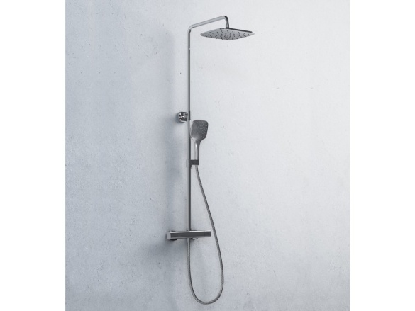 Ravak TD F 091.00CR Sprchový stĺp s termostatickou batériou, posuvný, so sprchovým setom, chróm