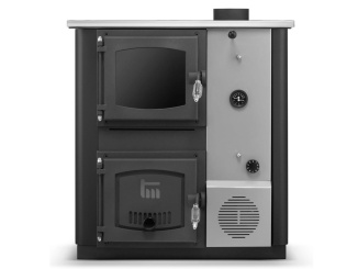 Kályhák –  Termomont TEMY PRO 30 kW černá, pravá