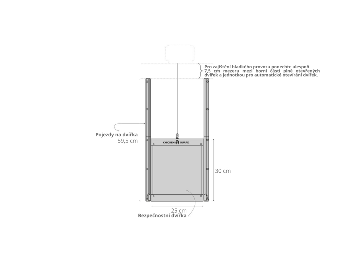 Komplet automatického otvárania a zatvárania kurníka ChickenGuard Pro