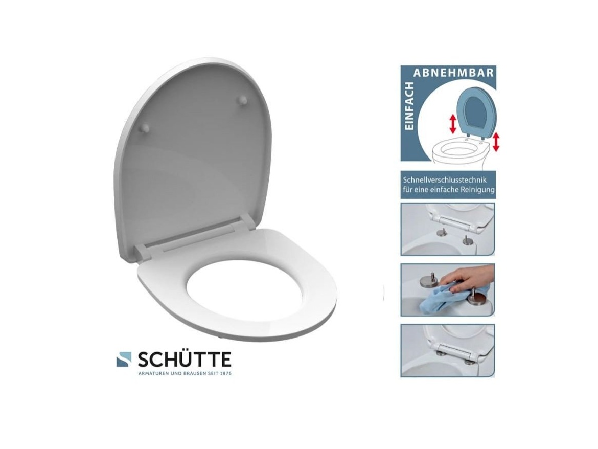 WC sedátka, záchodová prkna Schütte ROUND DIPS | Duroplast HG, Soft Close