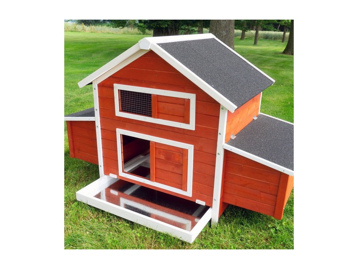 Dřevěný kurník a husník s výběhem Scobax Stony