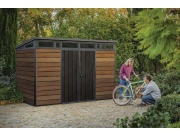 Plastový zahradní domek Keter Signature 11x7 Walnut, s podlahou