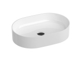 Ravak Umývadlo Ceramic Slim O 55, bez otvoru pre batériu, bez prepadu, antracit