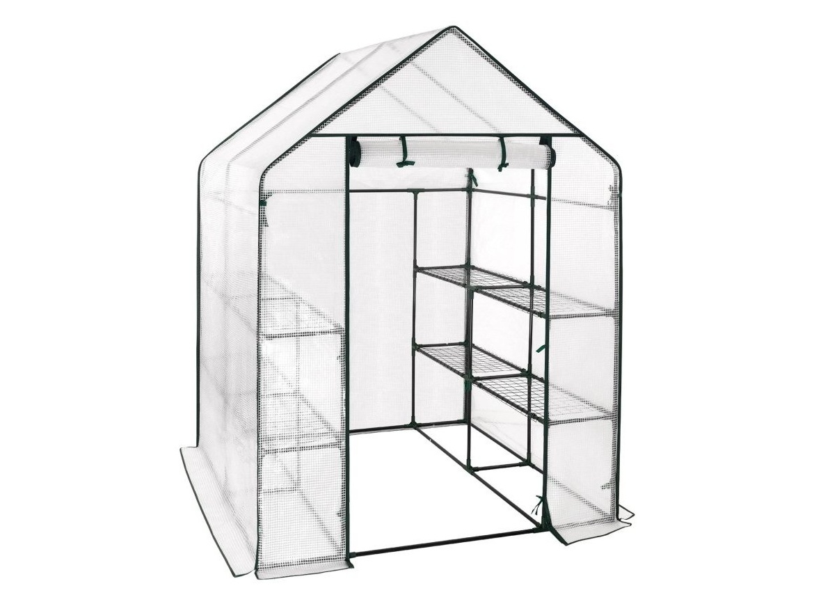 VespaGarden Zahradní fóliovník  Regal - 8 polic, 143x143x195cm - bílý