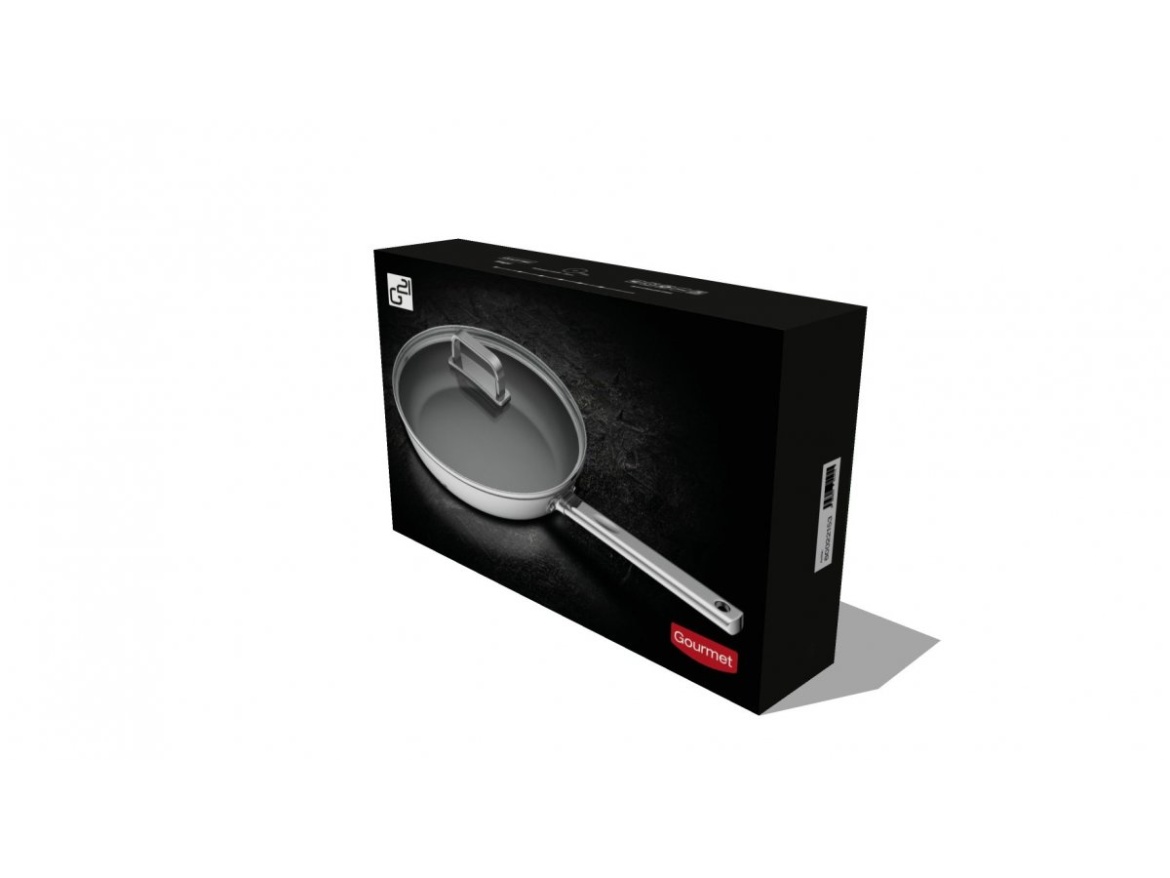 G21 Pánev  Gourmet Magic 28 cm s poklicí, nerez