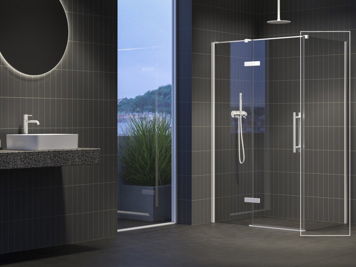 Ravak COPS 80, čierna+transparent