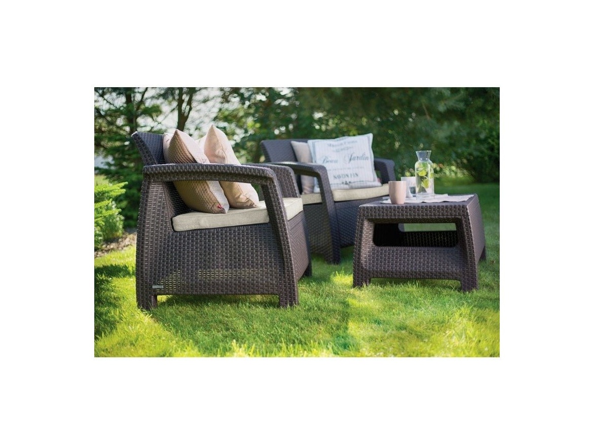 Keter Allibert Corfu Weekend 2+1 hnědá / béžová